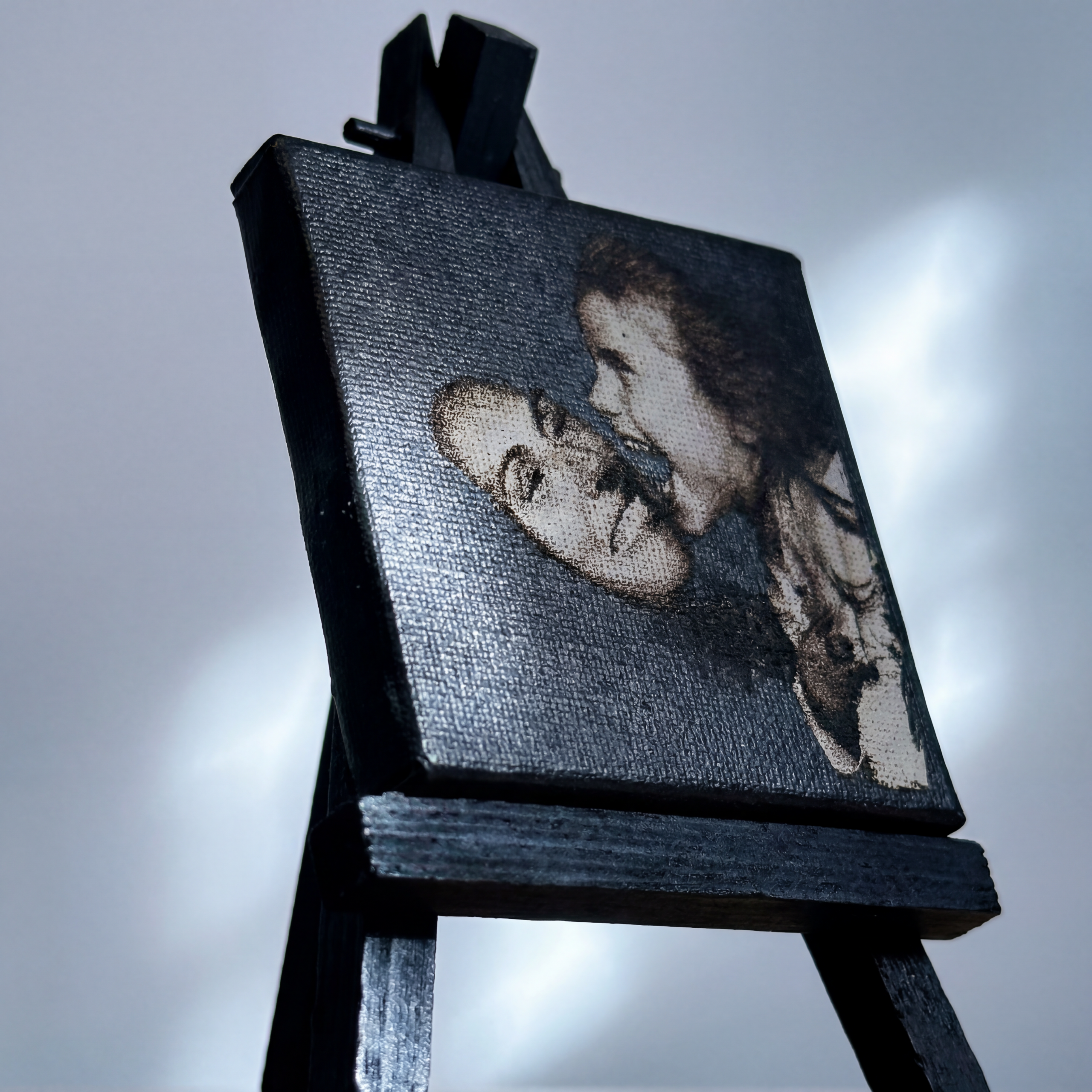 Photo gravée personnalisée sur toile noire avec chevalet – Image 4